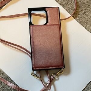 Rose Gold Phone Case with Strap